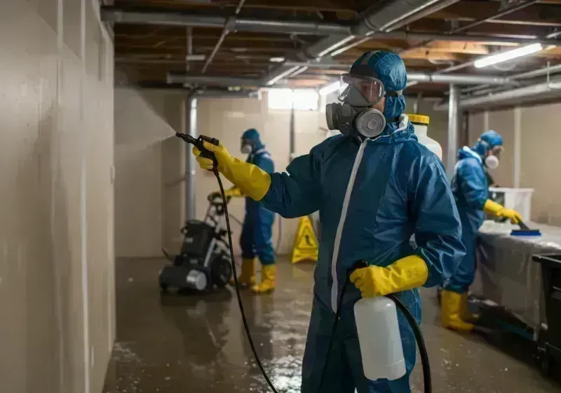 Basement Sanitization and Antimicrobial Treatment process in Morris, IL